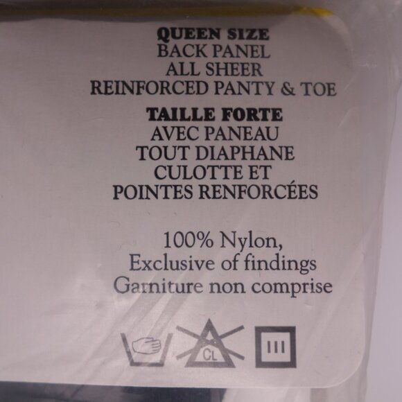 Vintage Rossy Queen Size Nylon 2XL Style 950 Pantyose Black and Taupe - Picture 15 of 16